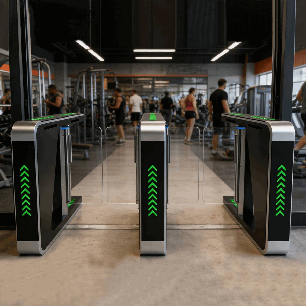 Gym Swing Barrier Gate with IP66 Protection - High-Security Infrared Sensor Automatic Pedestrian Access Control System