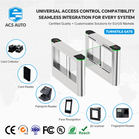 High-Security Swing Gate with Brushless Motor & Anti-Tailgating Sensor – Integrated RFID Access Control System