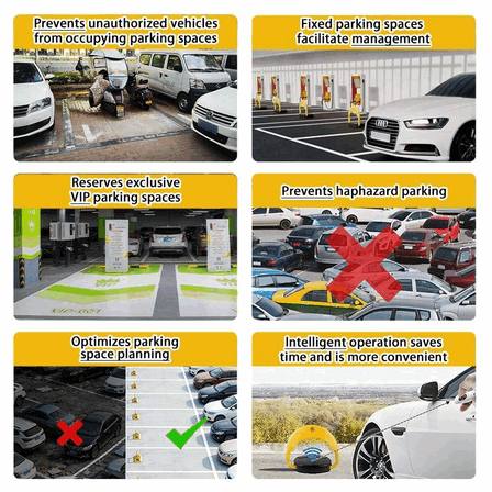 Baroxon Smart Bluetooth Automatic Parking Lock - Heavy-Duty Vehicle Access Barrier with Smartphone App Control