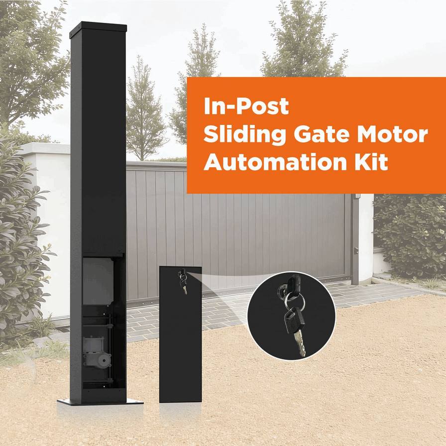 300kg Industrial Sliding Gate Motor - Heavy Duty In-Post Electric Gate Opener for Warehouses & Factories