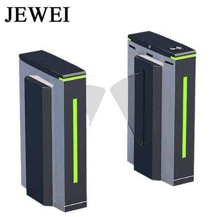 Automatic Wing Turnstile Gate - Motorized Touchless Access Control System with IC Card Reader for Secure Entry