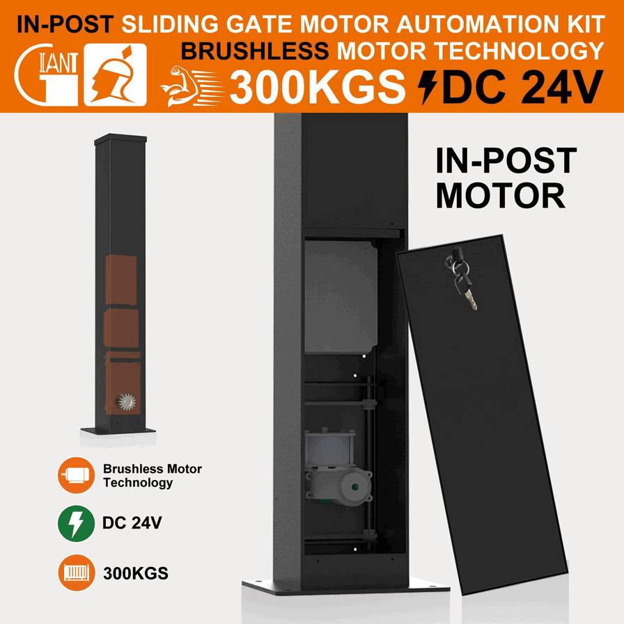 300kg Industrial Sliding Gate Motor - Heavy Duty In-Post Electric Gate Opener for Warehouses & Factories