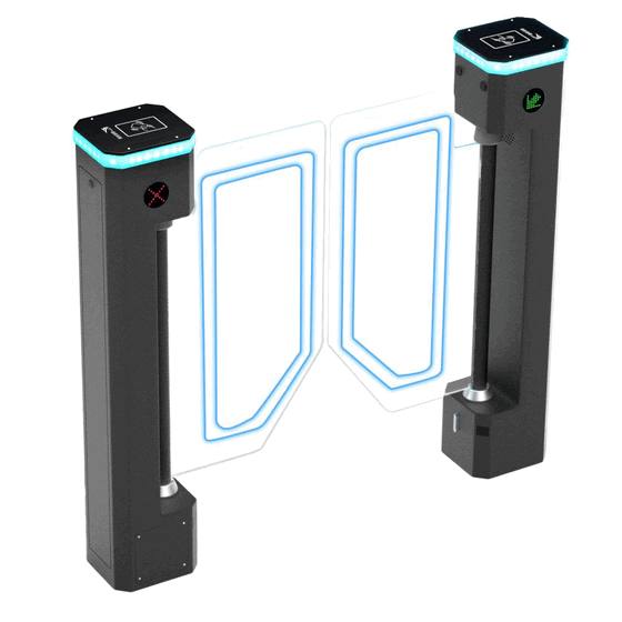 IP44 Face Recognition Swing Barrier Gate – Advanced Anti-Tailgating System for Unauthorized Access Prevention
