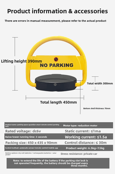 Modern Stainless Steel Parking Barrier - Minimalist Design Automatic Parking Lock for High-End Office Buildings & Corporate Facilities