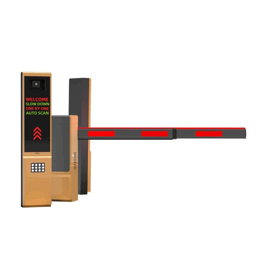 Heavy-Duty Steel Parking Barrier with Electric Motor Drive System - Robust Industrial Vehicle Access Control Gate for Philippine Facilities