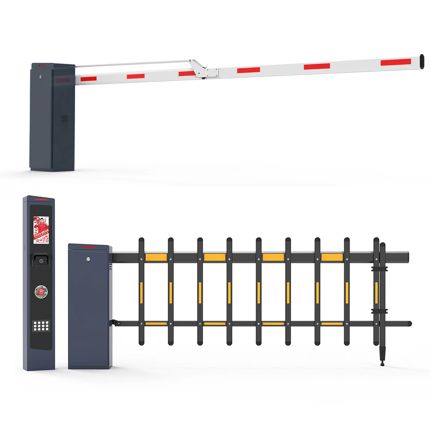 Industrial RFID Security Barrier Gate with Aluminum Arm & Remote Control - Smart Motorized Vehicle Access Control & Traffic Management System for Philippine Properties