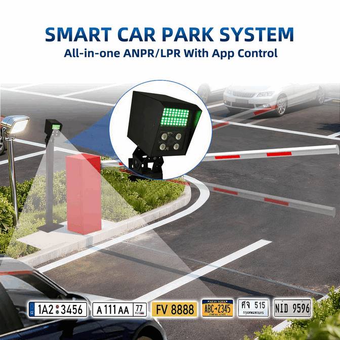In-Post Sliding Gate Motor with Integrated LPR/ANPR Camera - Smart Automated Vehicle Access Control System for Gated Communities
