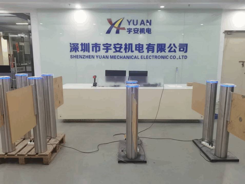 Automatic Swing Gate for Supermarket - Dual-Post Induction Sensor Barrier for Retail Entrance Management