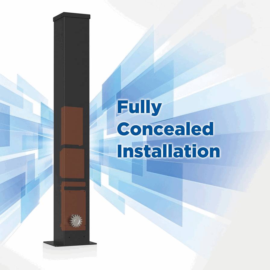 Energy-Efficient In-Post Sliding Gate Motor - Low Wattage Automatic Gate Opener for Sustainable Home & Industrial Security