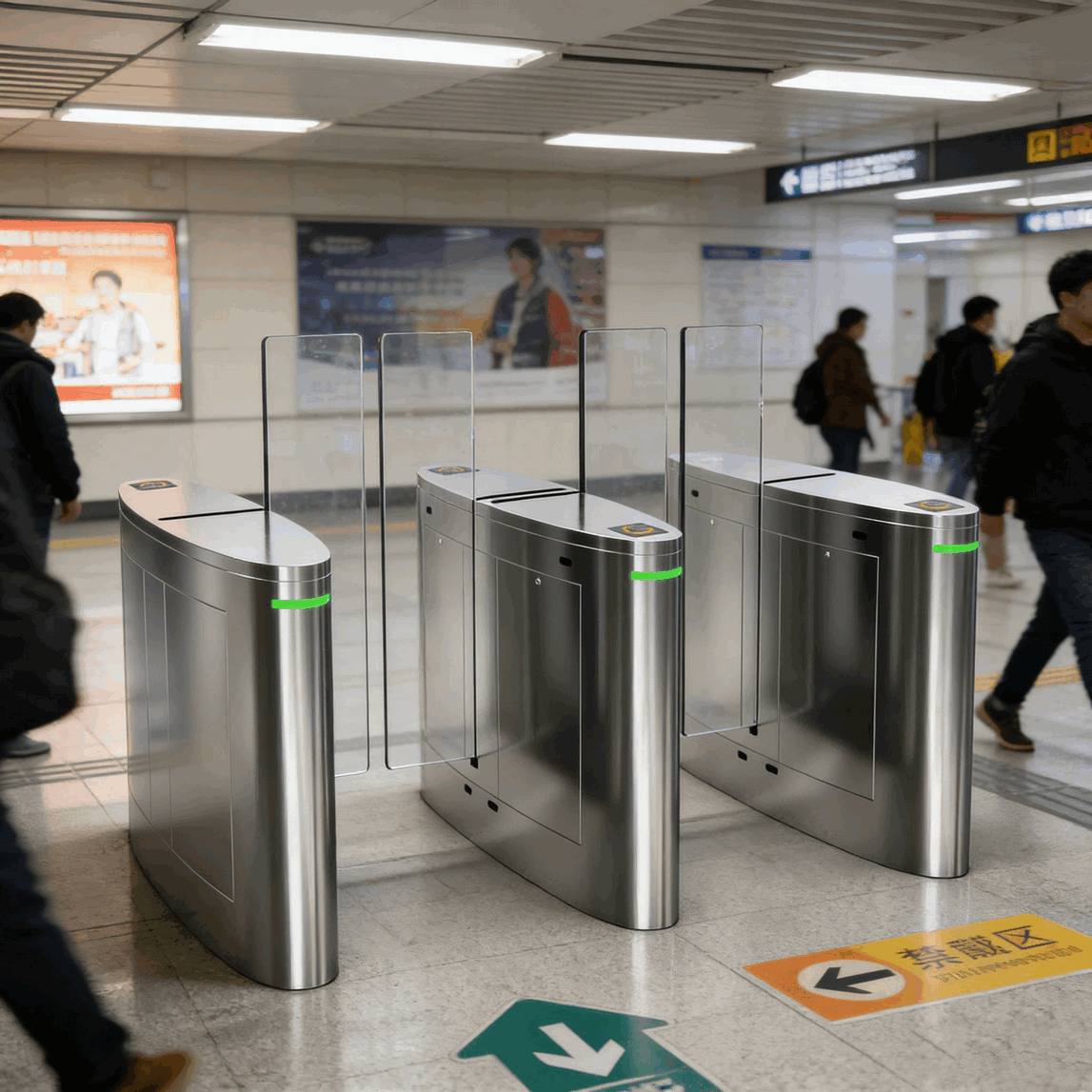 IP68 Waterproof Tripod Turnstile - Heavy-Duty Pedestrian Gate with NFC & QR Code Access for Extreme Outdoor Environments
