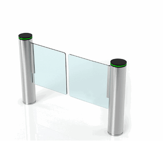 Automatic Swing Gate for Supermarket - Dual-Post Induction Sensor Barrier for Retail Entrance Management