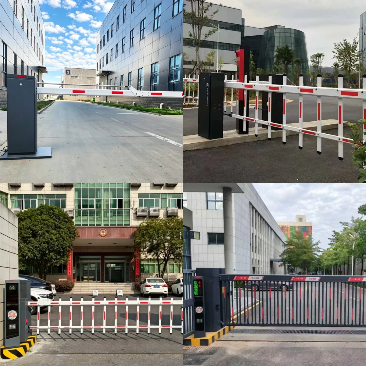DC24V Secure Automatic Parking Boom Barrier with Integrated LED Warning Indicators