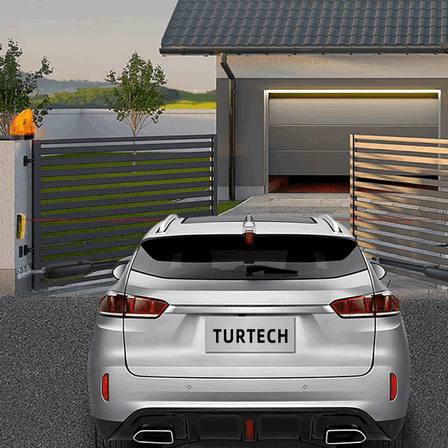 Turtech 400kg Automatic Swing Gate Opener - Heavy Duty Remote Control Gate Motor System for Residential & Commercial Security, 30m Range
