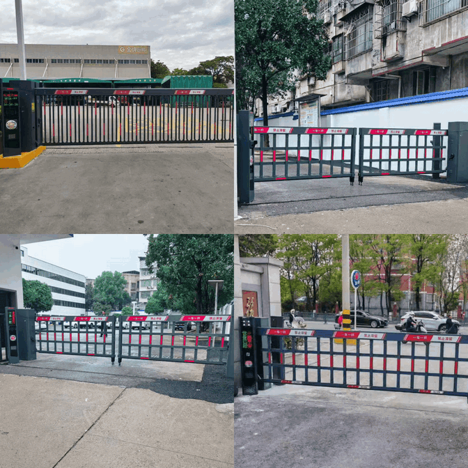 Rugged Steel Rod Road Gate Terminal for Outdoor Industrial Parking Lot Security