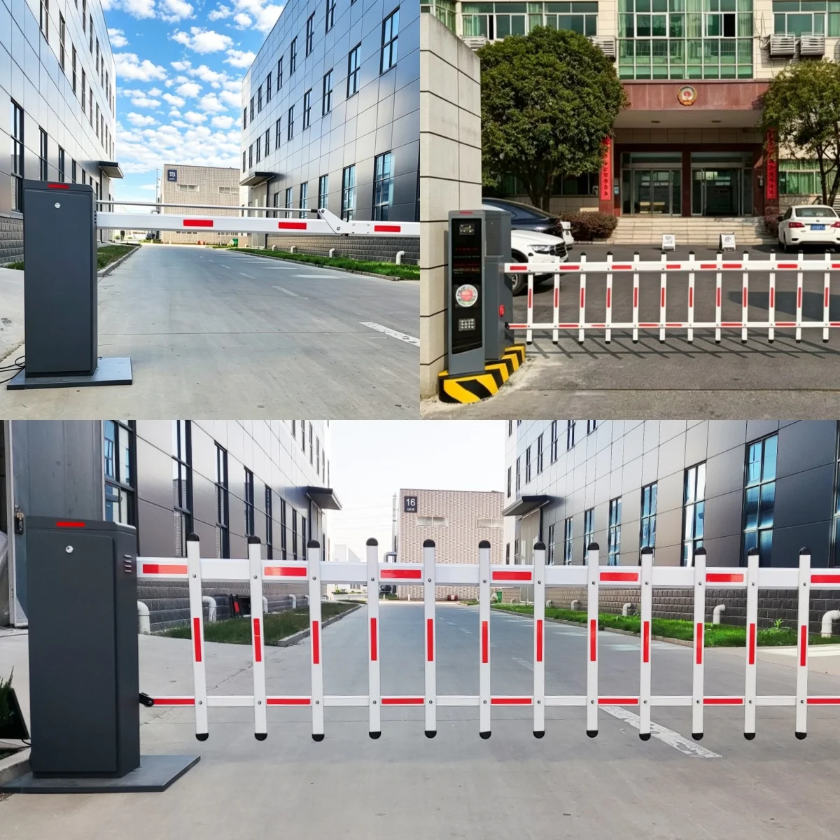 Highway-Grade Stainless Steel Boom Barrier with Swing Gate for Toll Access